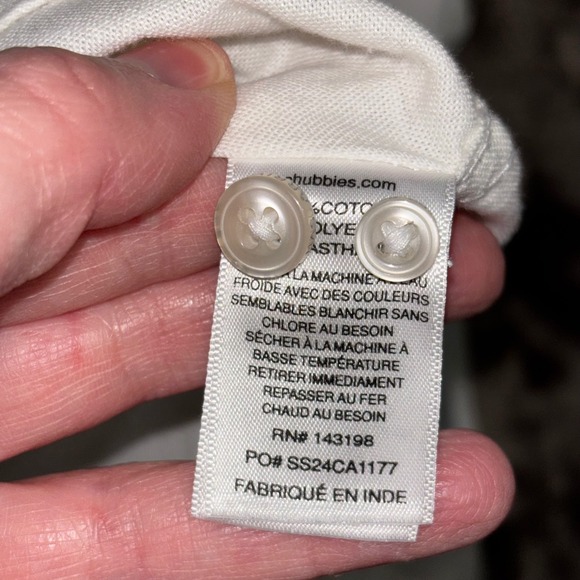 Chubbies Friday‎ Mens Small White Long Sleeve Button Down Casual Shirt - Picture 4 of 9